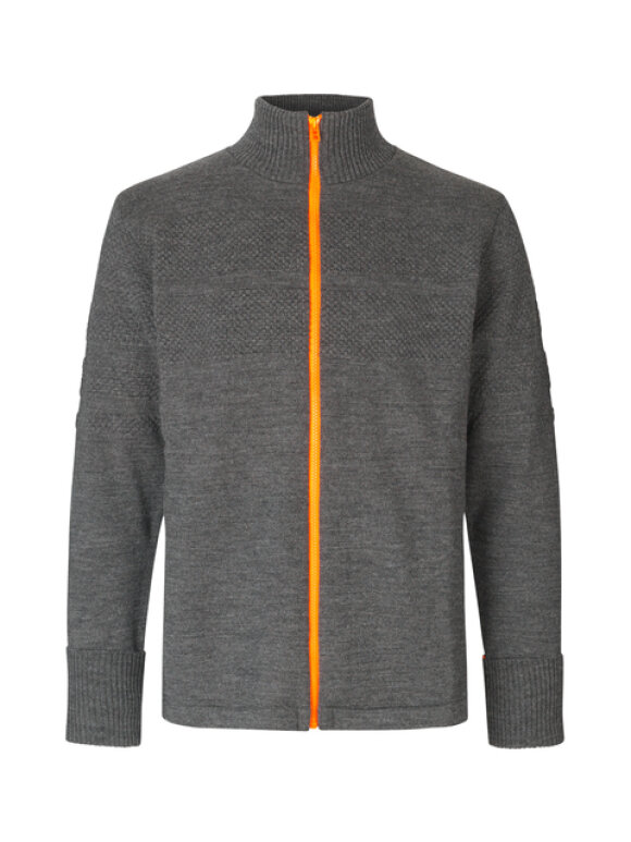 Mads Nørgaard - 100% wool Klemens zip kontrast