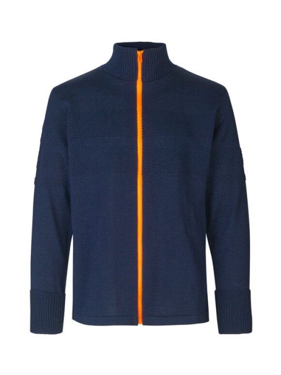 Mads Nørgaard - 100% wool Klemens zip kontrast