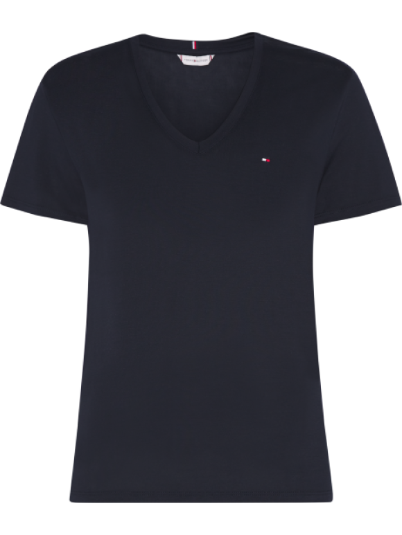 Tommy Hilfiger Dame - RELAXED V-NK LYOCELL SS