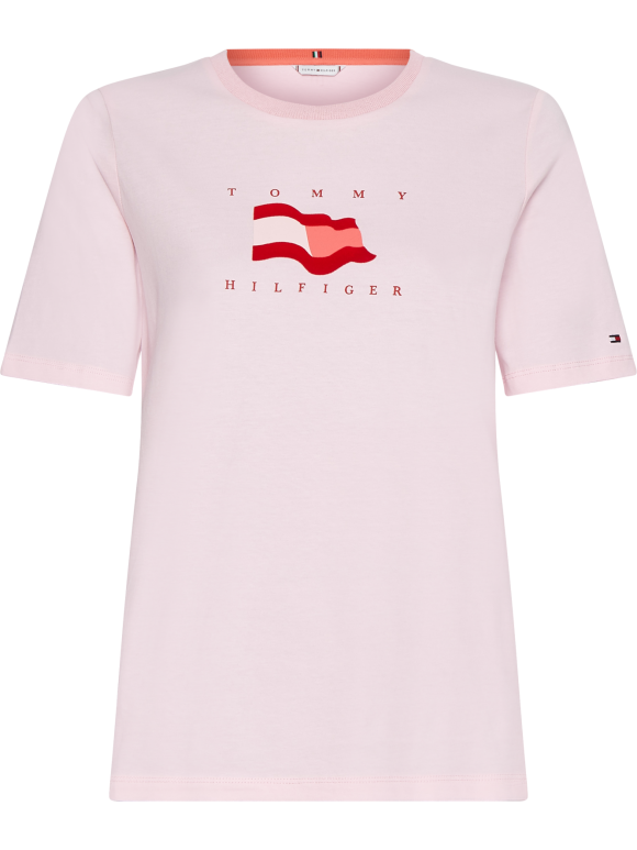 Tommy Hilfiger Dame - Tommy Hilfiger Flag Tee SS