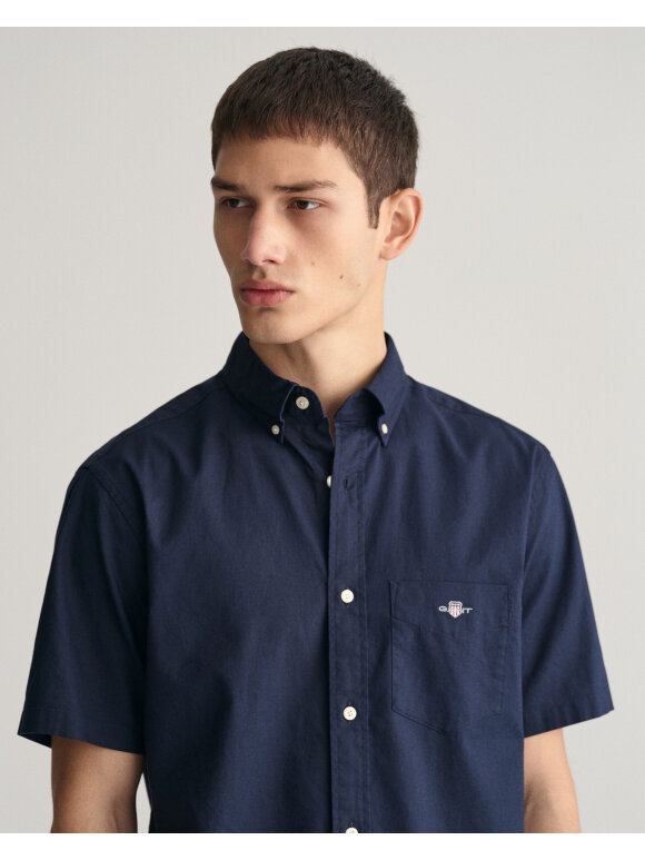 Gant - Gant REG COTTON LINEN SS SHIRT