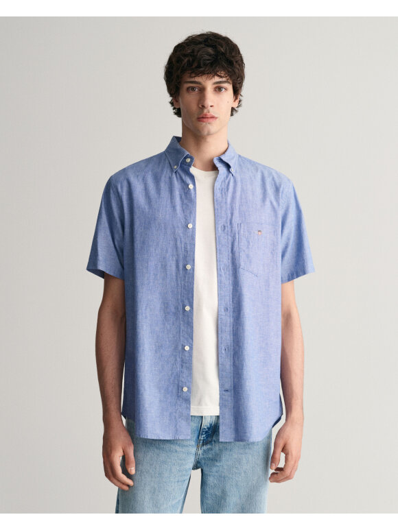 Gant - Gant REG COTTON LINEN SS SHIRT