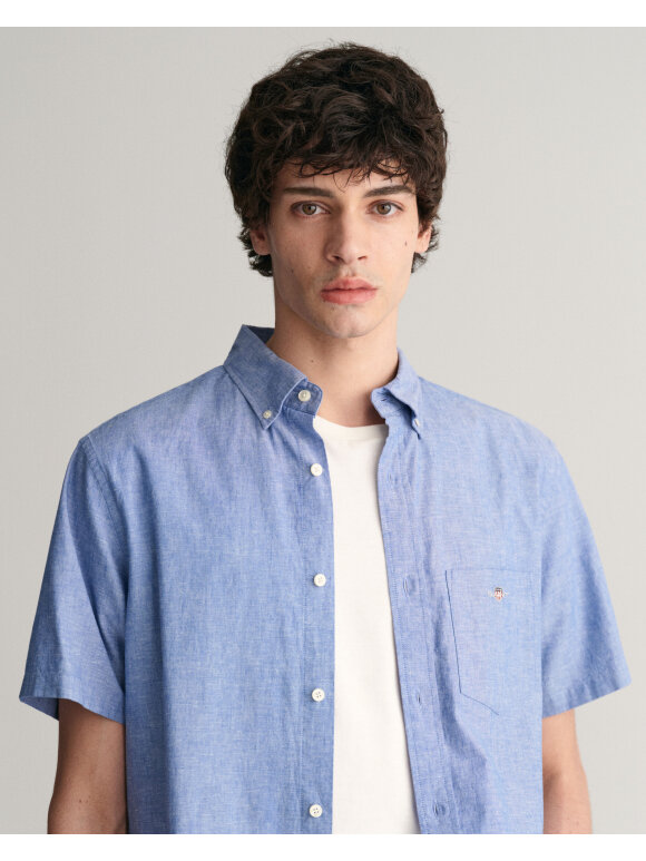 Gant - Gant REG COTTON LINEN SS SHIRT