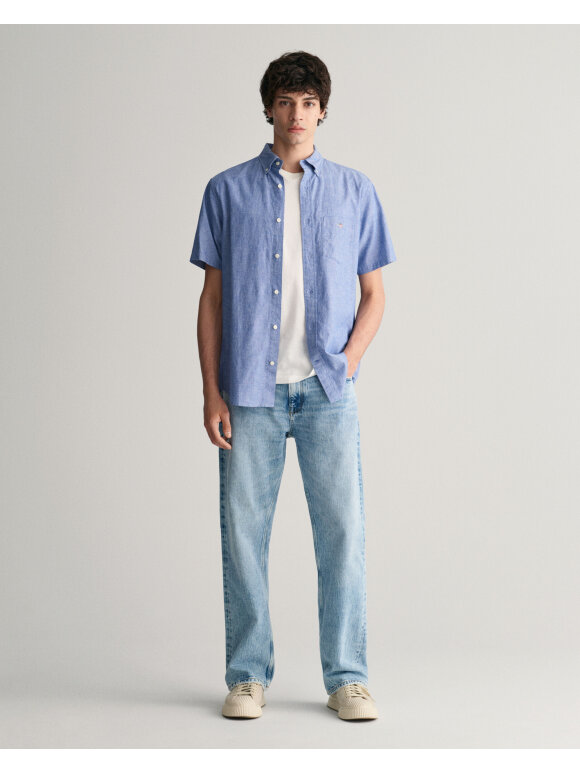 Gant - Gant REG COTTON LINEN SS SHIRT