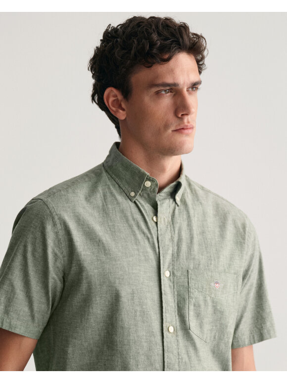 Gant - Gant REG COTTON LINEN SS SHIRT