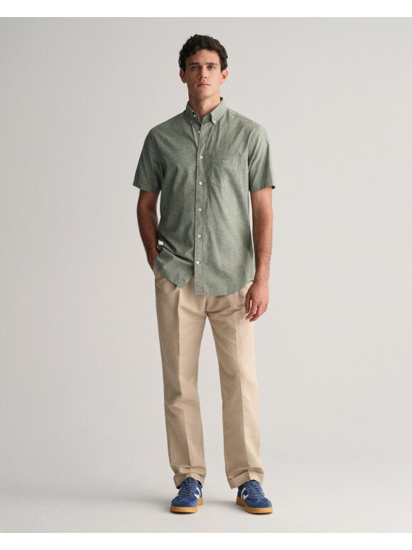 Gant - Gant REG COTTON LINEN SS SHIRT