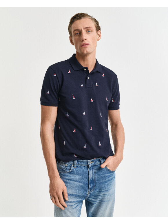 Gant - Gant EMBROIDERED GRAPHIC POLO