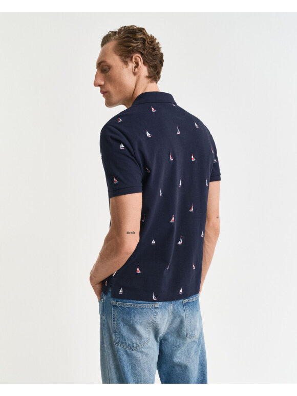 Gant - Gant EMBROIDERED GRAPHIC POLO