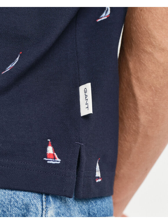 Gant - Gant EMBROIDERED GRAPHIC POLO