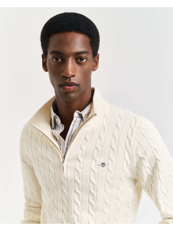 Gant - Gant COTTON CABLE HALF ZIP