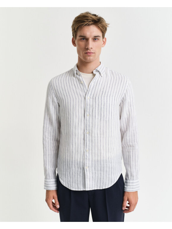 Gant - Gant REG LINEN STRIPE SHIRT