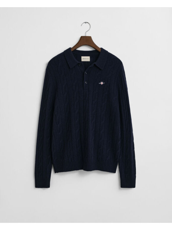 Gant - Gant LAMBSWOOL CABLE POLO