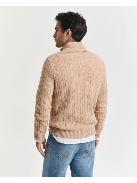 Gant - Gant LAMBSWOOL CABLE HALF ZIP