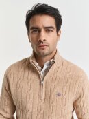 Gant - Gant LAMBSWOOL CABLE HALF ZIP