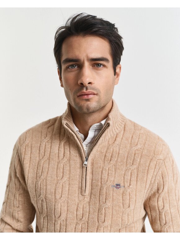 Gant - Gant LAMBSWOOL CABLE HALF ZIP