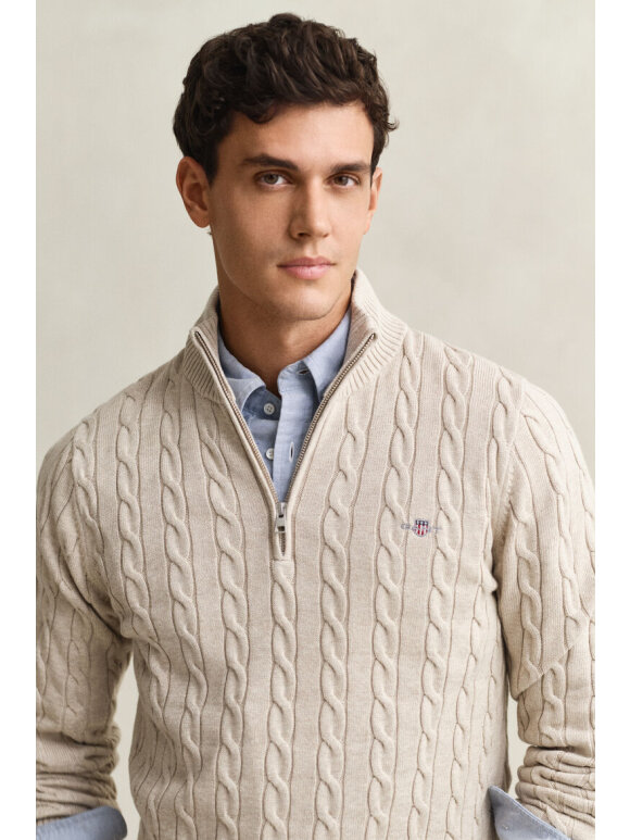 Gant - Gant COTTON CABLE HALF ZIP