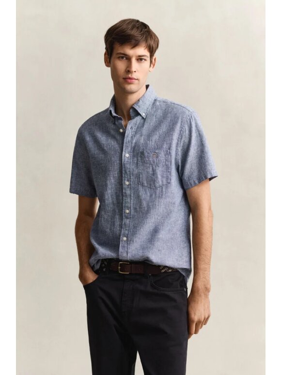 Gant - Gant REG COTTON LINEN SS SHIRT