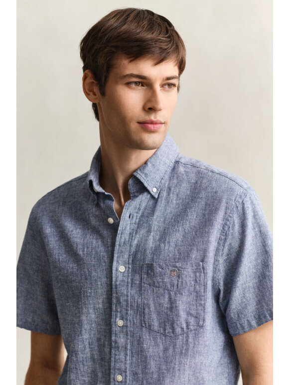 Gant - Gant REG COTTON LINEN SS SHIRT