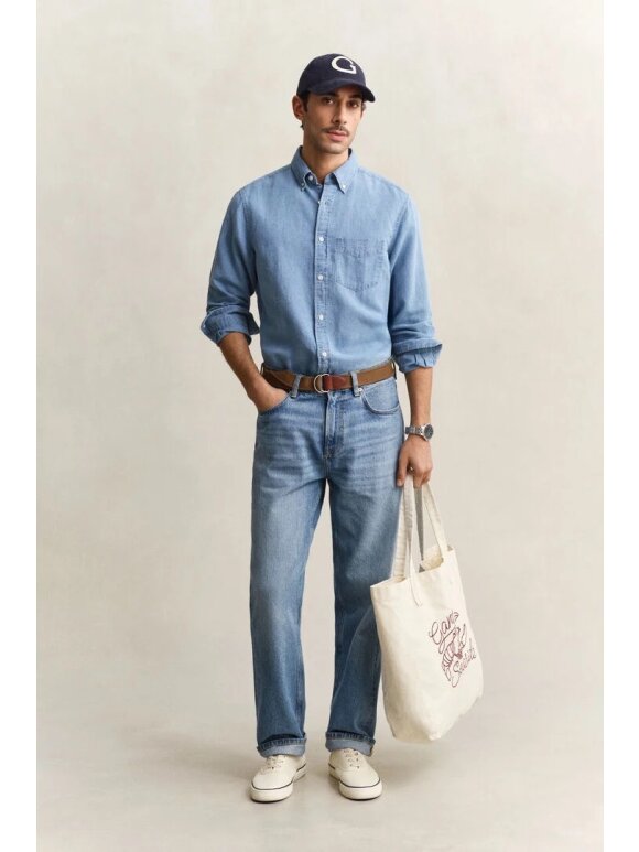 Gant - Gant COTTON LINEN INDIGO SHIRT