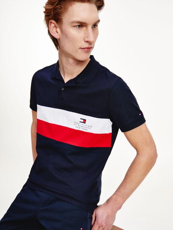 Tommy Hilfiger - CHEST STRIPE SLIM POLO