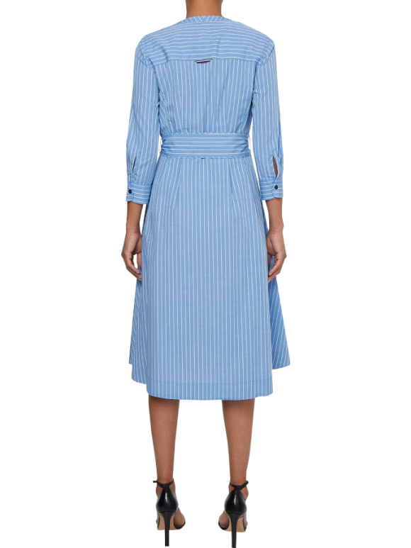 Tommy Hilfiger Dame - Y/D COT SHIRT MIDI DRESS