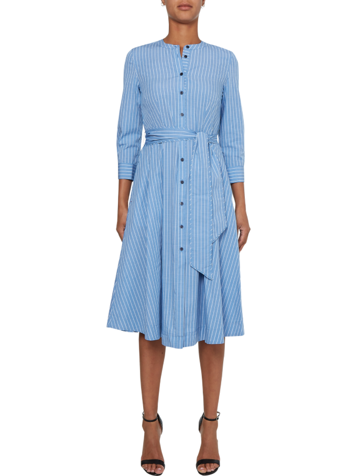 vandfald Intuition Ananiver CC Christensen - Y/D COT SHIRT MIDI DRESS - KJOLE FRA TOMMY HILFIGER