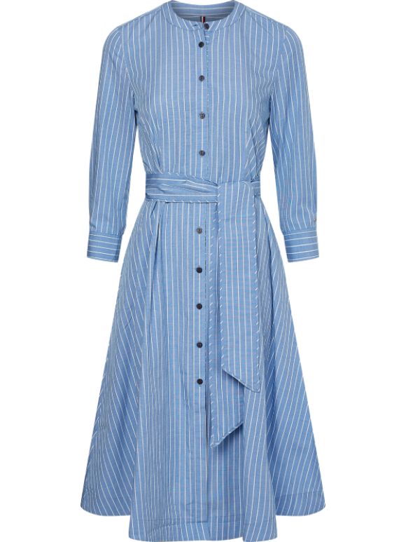 Tommy Hilfiger Dame - Y/D COT SHIRT MIDI DRESS