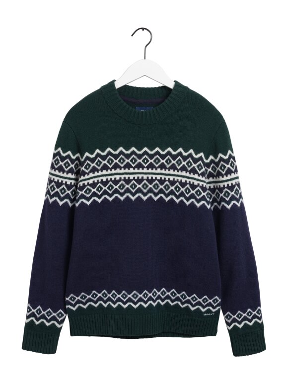 Gant - Holiday fair isle c-neck