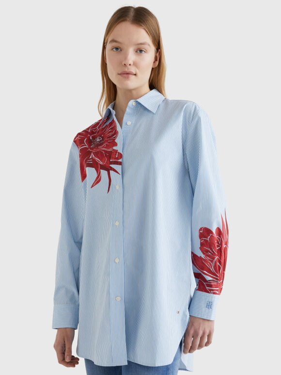 Tommy Hilfiger Dame - CO Floral STP Oversized Shirt